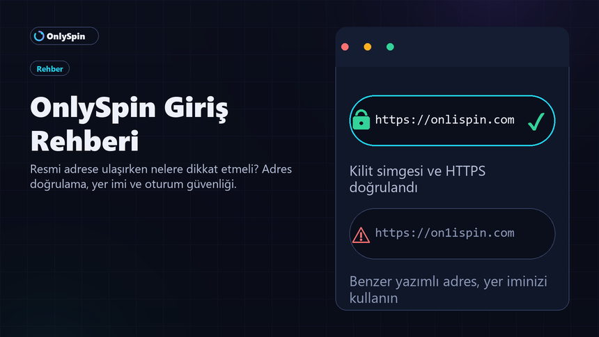 Tarayıcıda adres doğrulama ve yer imi ekleme adımlarını gösteren geniş blog görseli