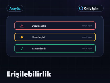 Kritik uyarıların hem renk hem biçim olarak ayrıştığı erişilebilirlik düzeni