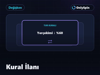 Değişken modunda tur kuralının ekranda ilan edildiği an