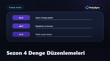 Sezon 4 denge düzenlemelerini gösteren yama notu haber görseli